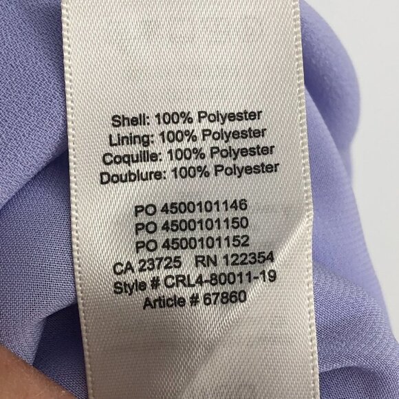 Aritzia Wilfred Periwinkle Ninette Ruffled short sleeve mini wrap dress size S - Picture 13 of 16